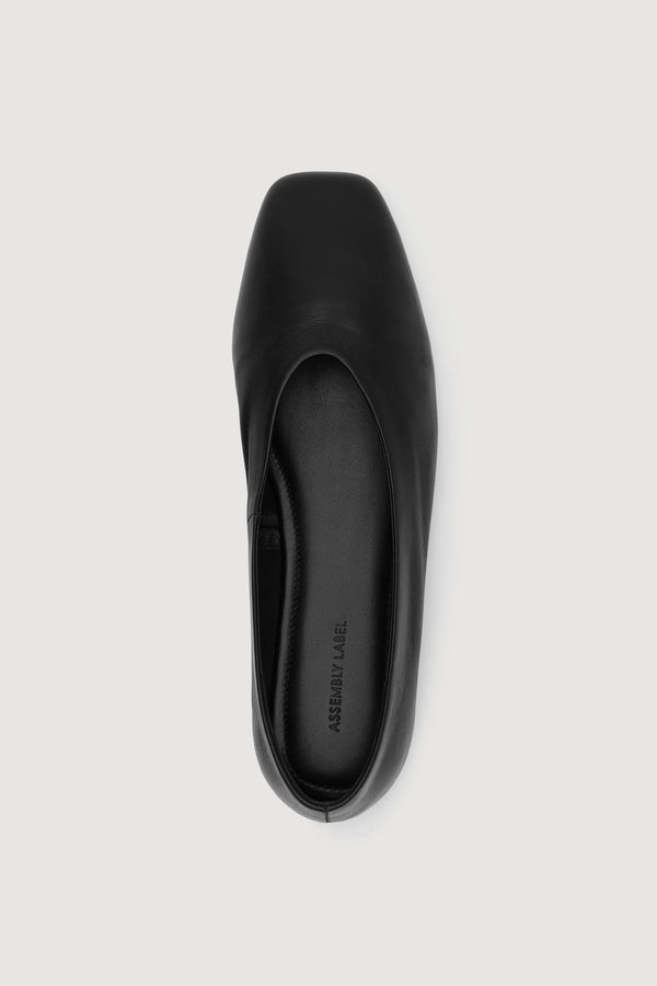 Assembly Label | Andrea Leather Ballet Flat - Black