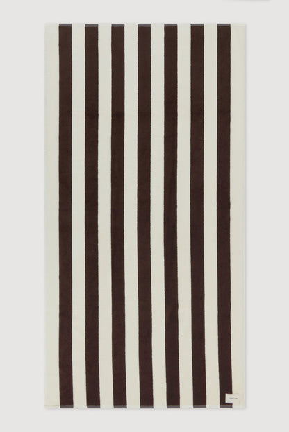 Assembly Label | Signature Stripe Beach Towel - Ganache/Cream