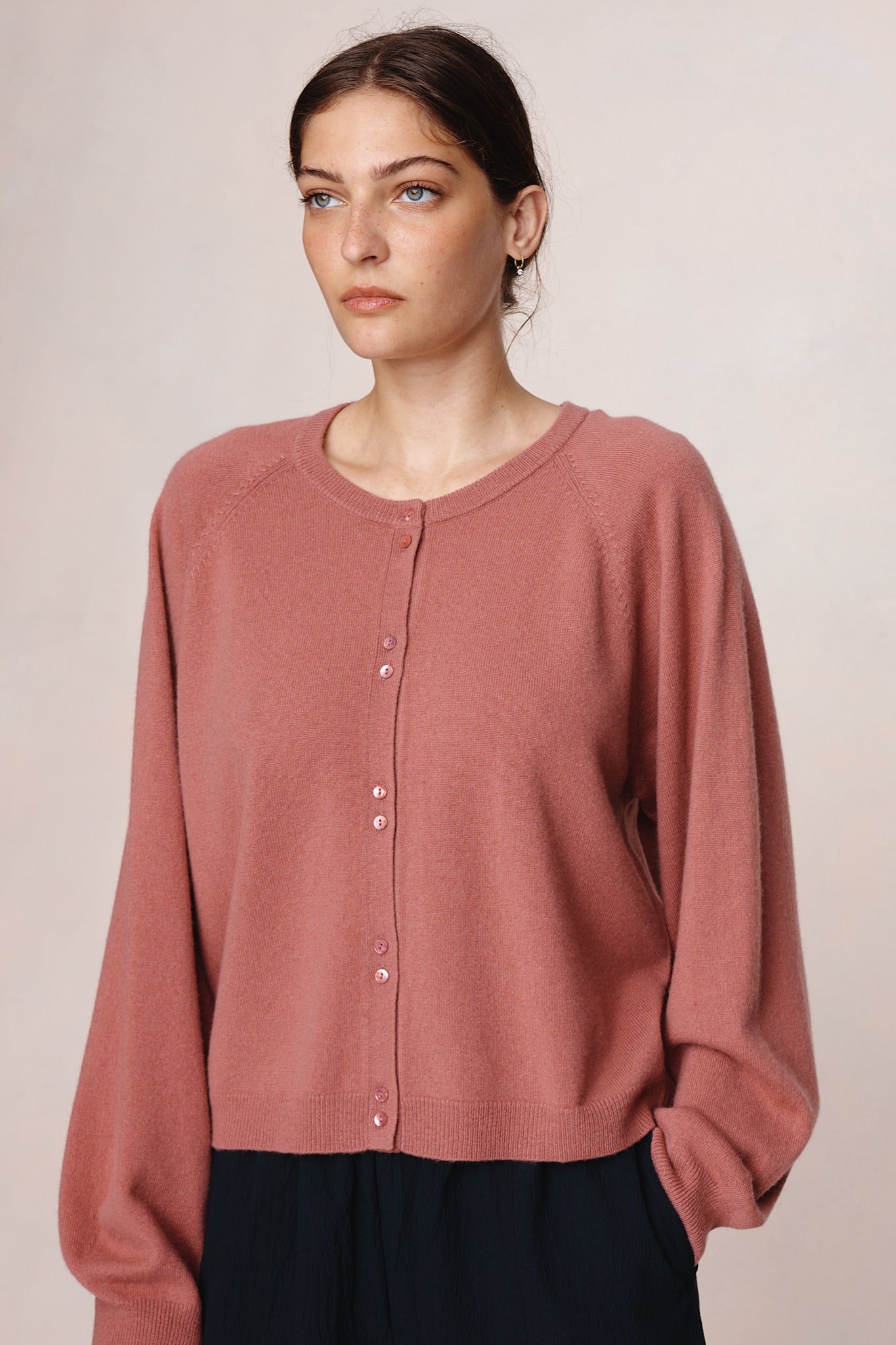 Marle | Babette Cardigan - Rosewood