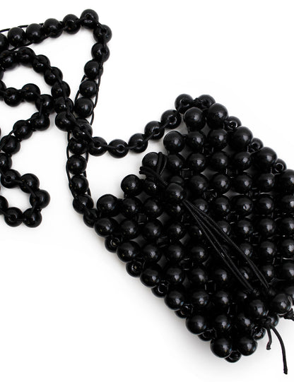 La Tribe | Beaded Crossbody Bag - Black