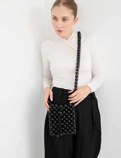 La Tribe | Beaded Crossbody Bag - Black