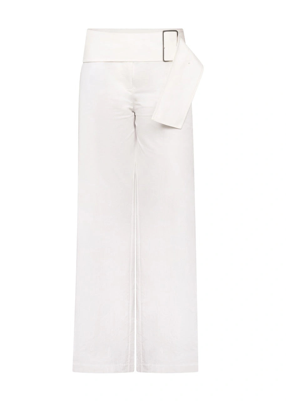 One of Others | Bea Belted Pant - White
