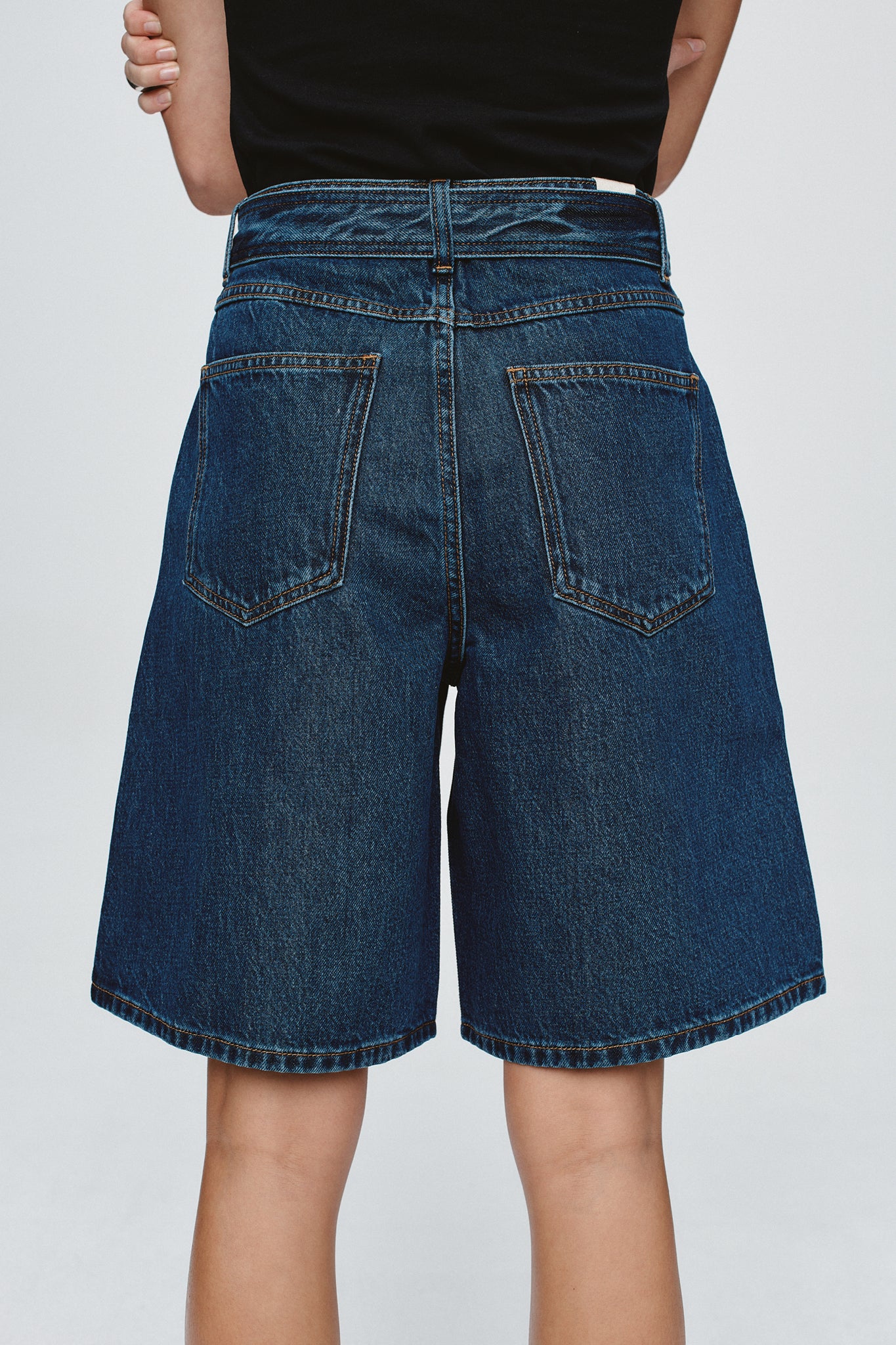 Marle | Belted Jean Short - Classic Blue