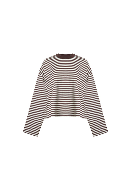 Lioness | Bloom Long Sleeve - Dark Chocolate Stripe