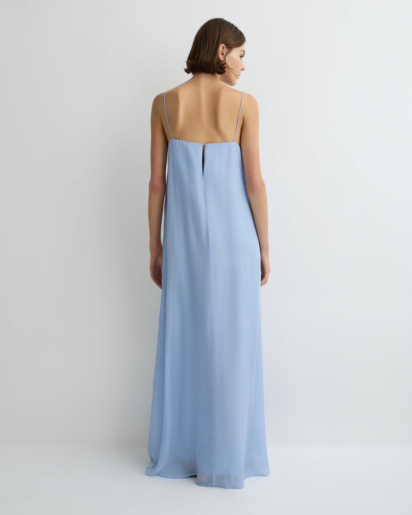 Bondi Born | Capri Silk Chiffon Cami Dress - Sky