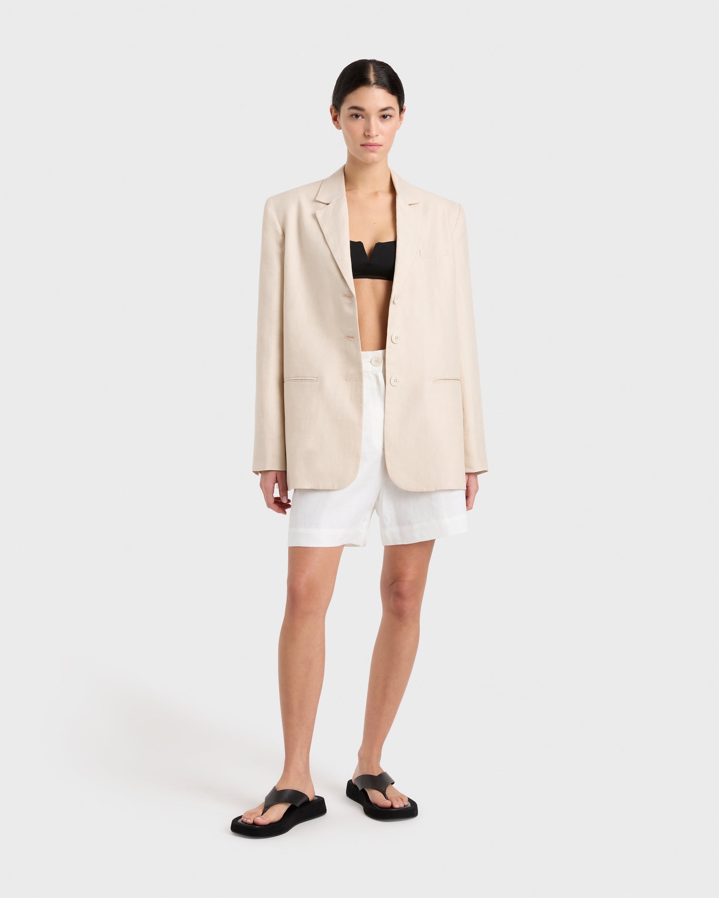 Bondi Born | Delphi Two Tone Short - White/Sand