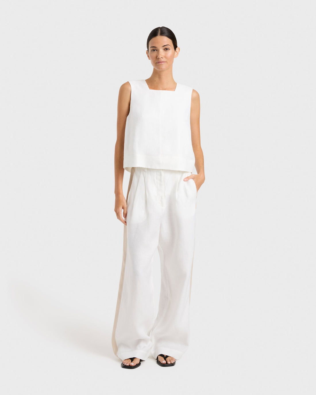 Bondi Born | Delphi Square Neck Bodice - White