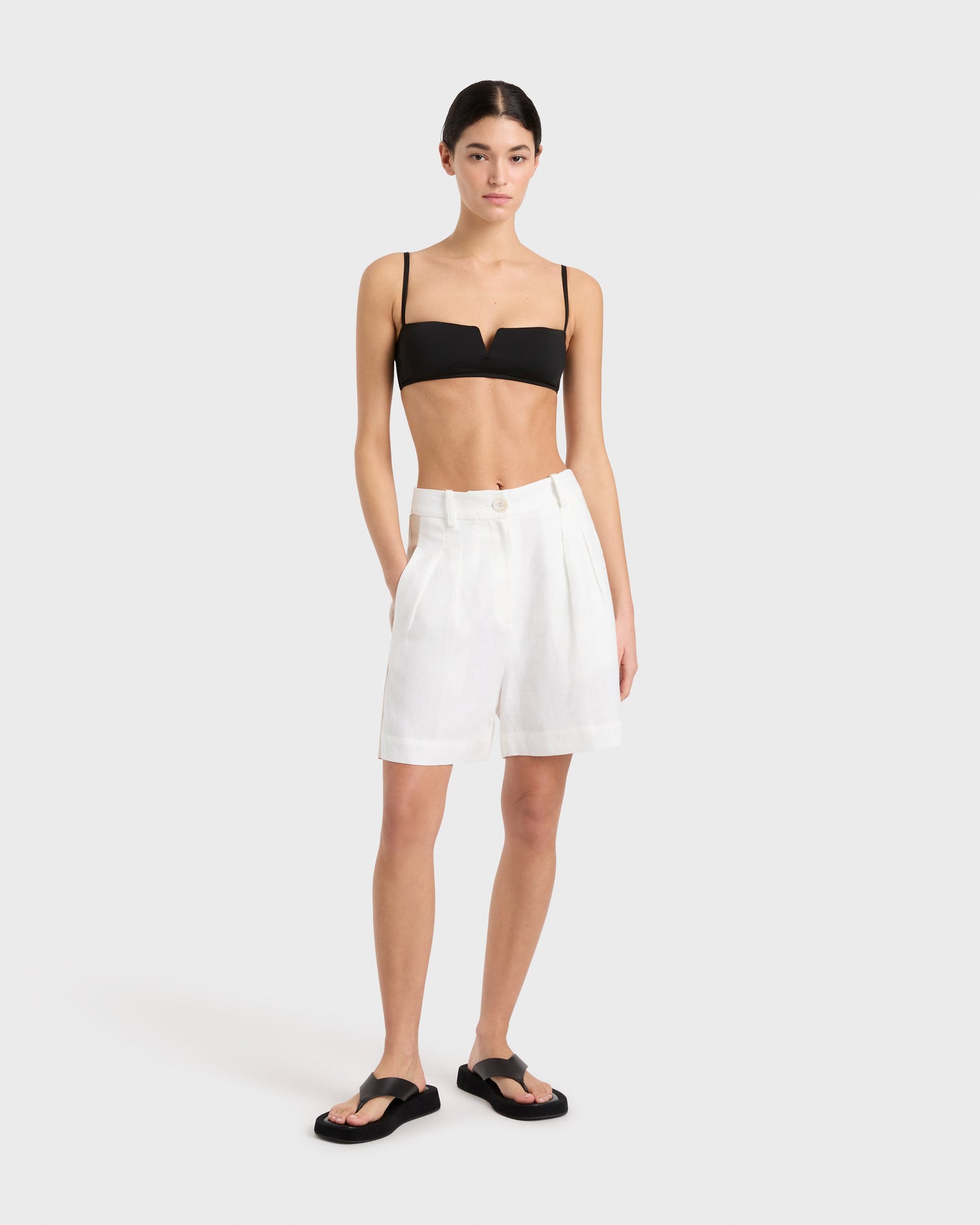 Bondi Born | Delphi Two Tone Short - White/Sand