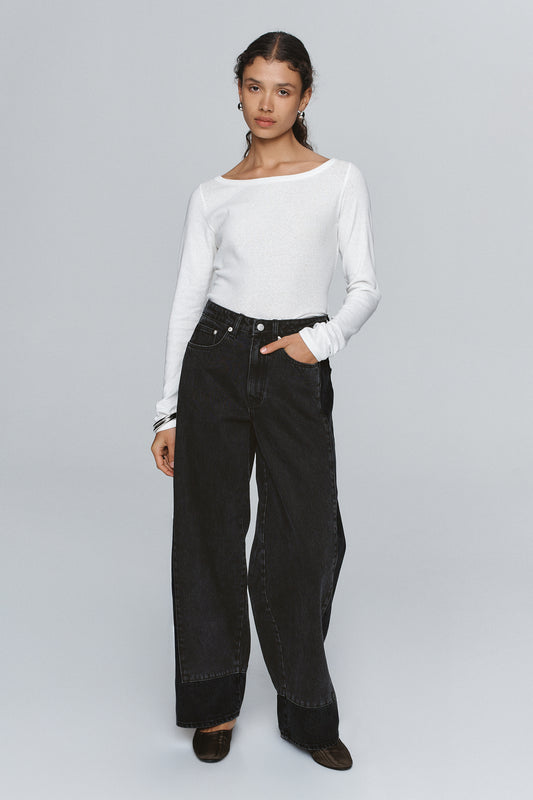 Marle | Border Jean - Black/Washed Black