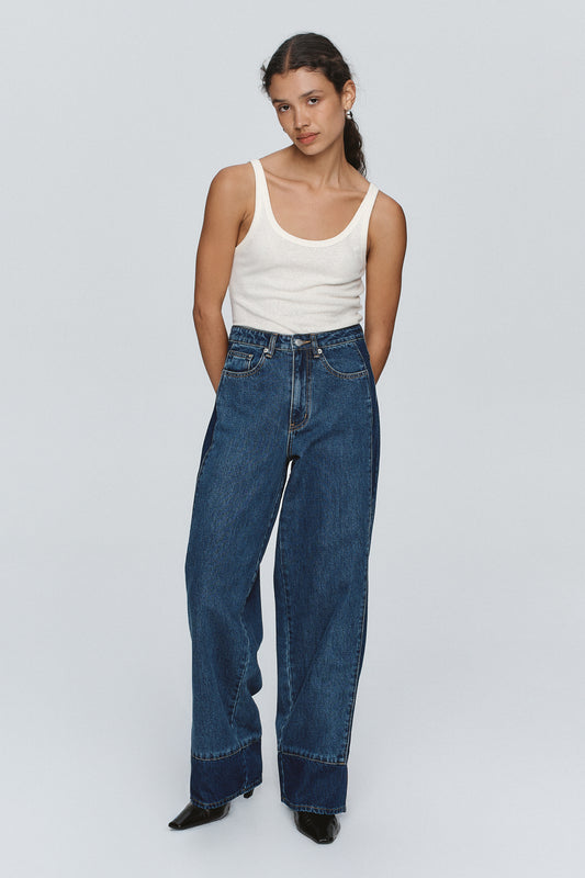 Marle | Border Jean - Indigo/Washed Indigo