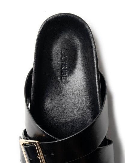 La Tribe | Buckle Strap Platform - Black
