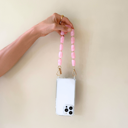 Louve | Abbey Beads Wristlet - Blush Pink