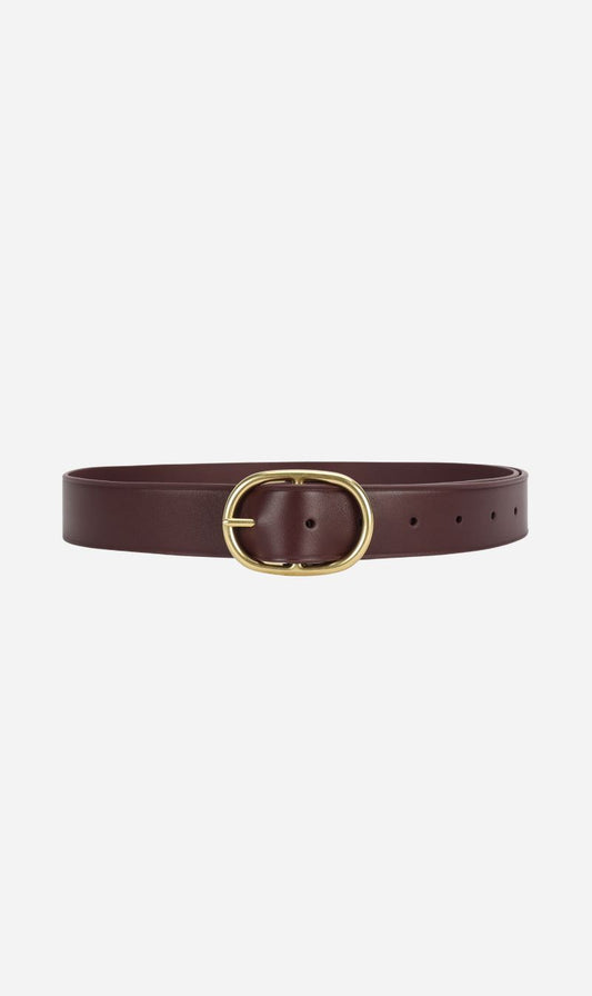 Deadly Ponies | Wide Epona Belt - Dark Cherry / Brass