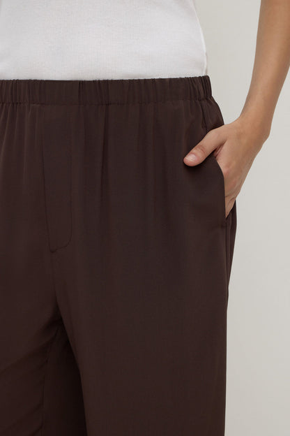 Assembly Label | Betty Silk Pant - Ganache