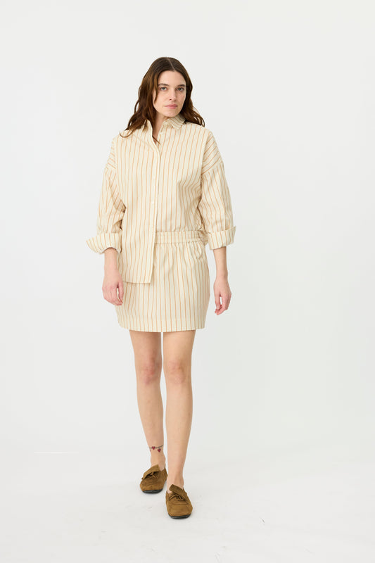 LMND | Billie Mini Skirt - Birch Stripe