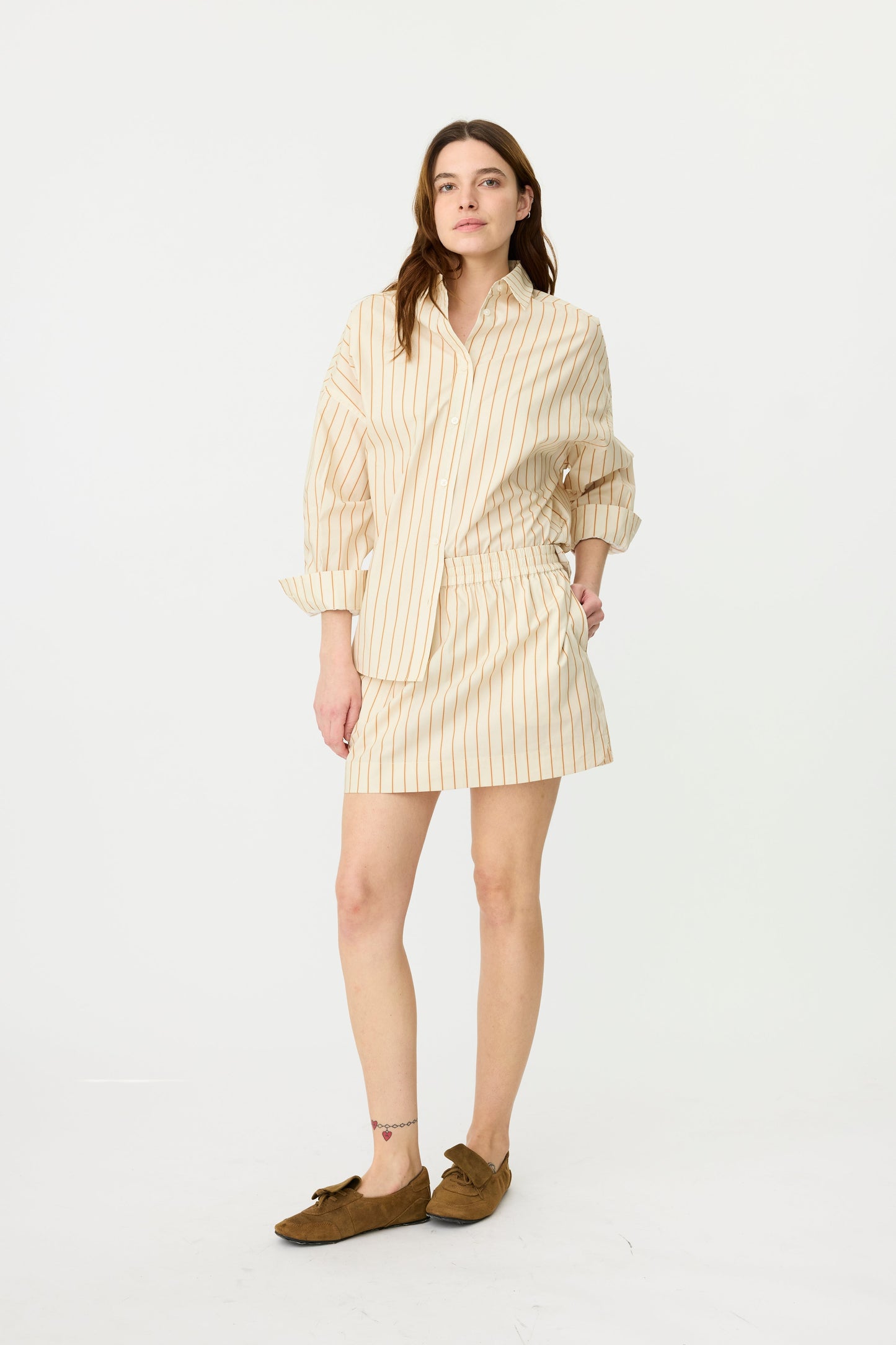 LMND | Billie Mini Skirt - Birch Stripe