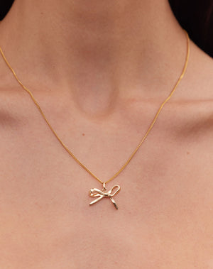 Meadowlark | Bow Charm Necklace - Sterling Silver