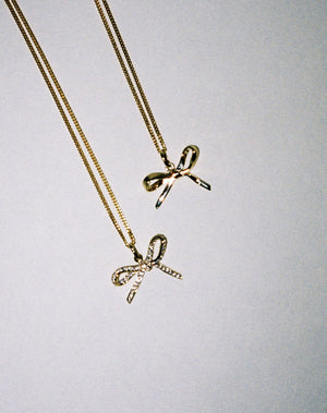 Meadowlark | Bow Charm Necklace - Sterling Silver