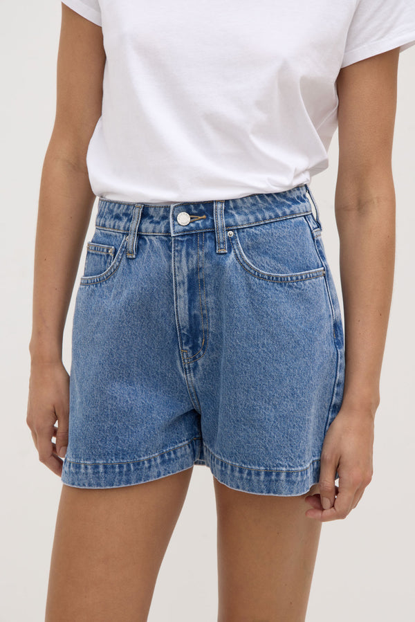 Assembly Label | Boxy Denim Short - Dark Stone