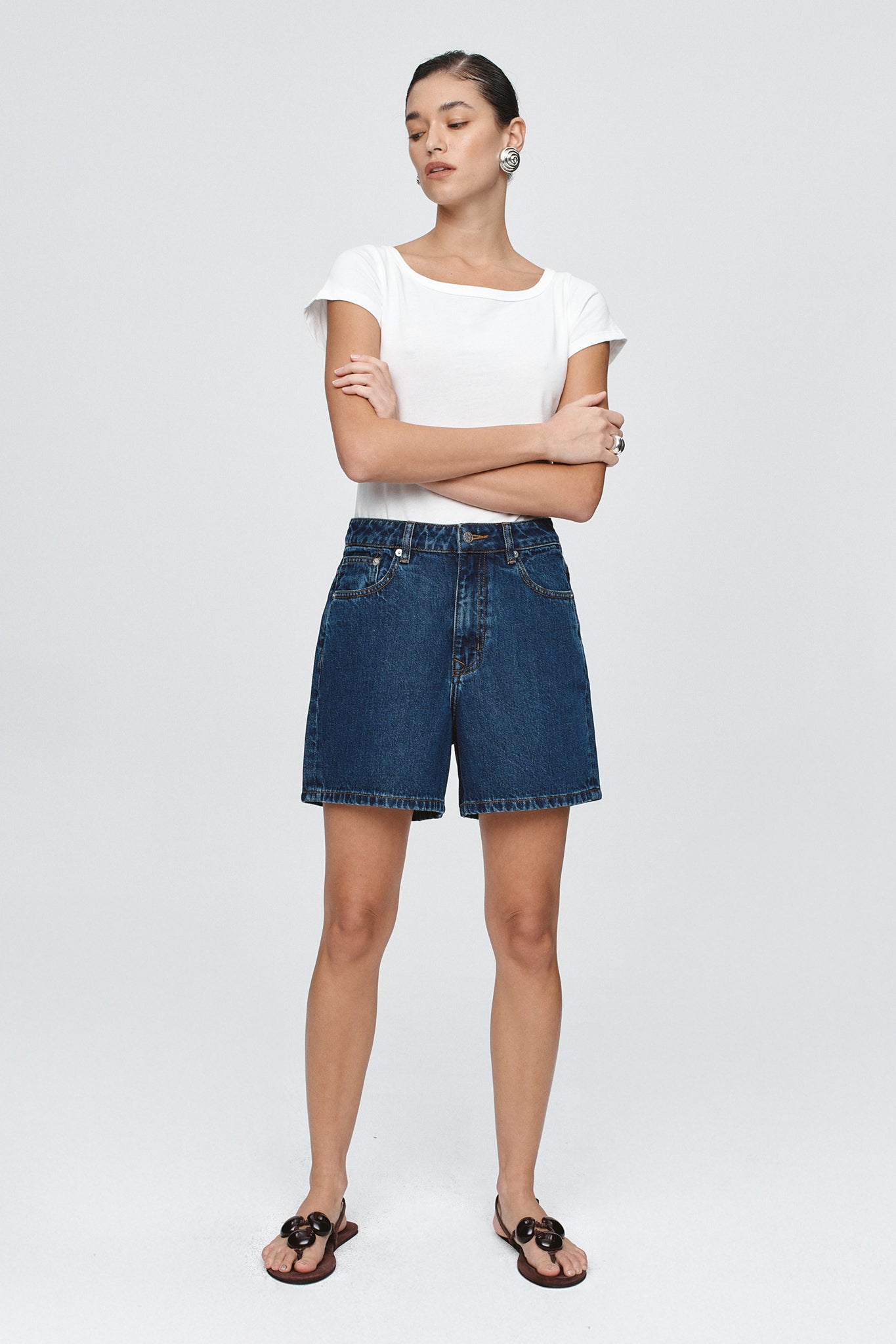 Marle | Classic Jean Short - Classic Blue