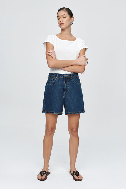 Marle | Classic Jean Short - Classic Blue