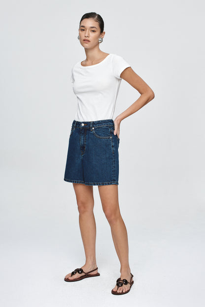 Marle | Classic Jean Short - Classic Blue