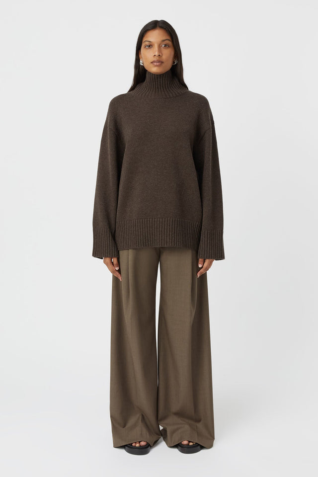 Camilla and Marc | Romeo 2.0 Funnel Neck - Chocolate Melange