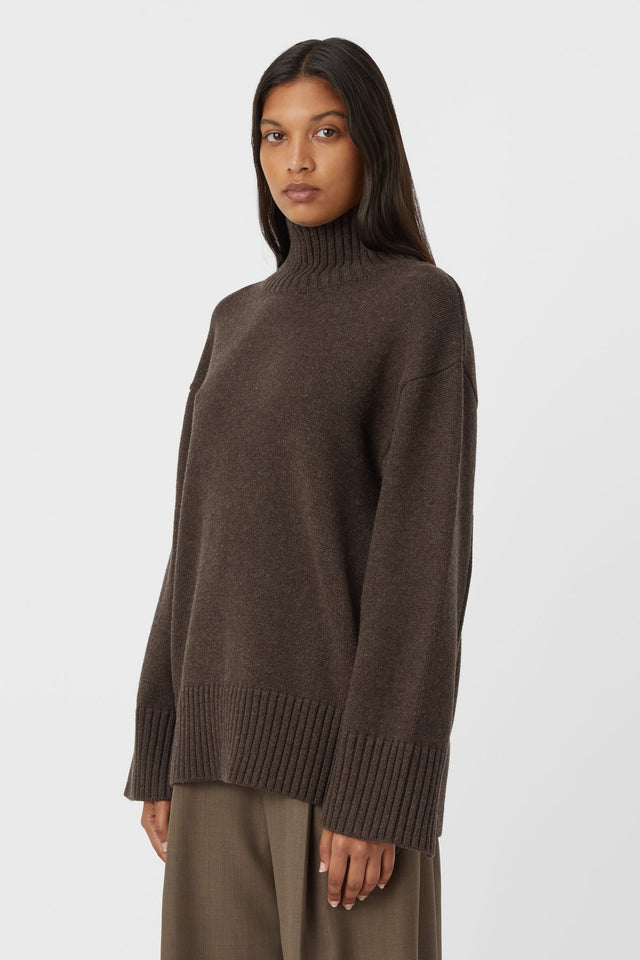 Camilla and Marc | Romeo 2.0 Funnel Neck - Chocolate Melange