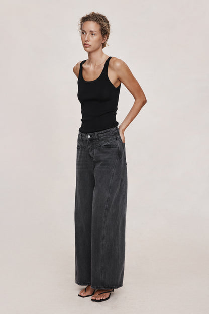 Marle | Cross Stitch Jean - Faded Black