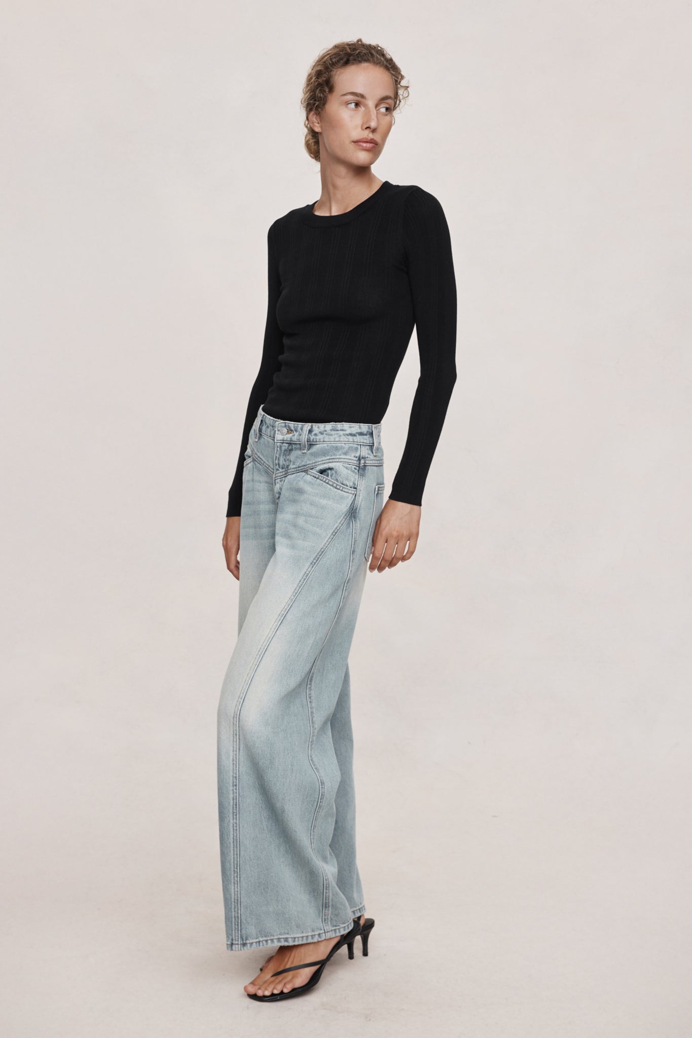 Marle | Cross Stitch Jean - Faded Blue