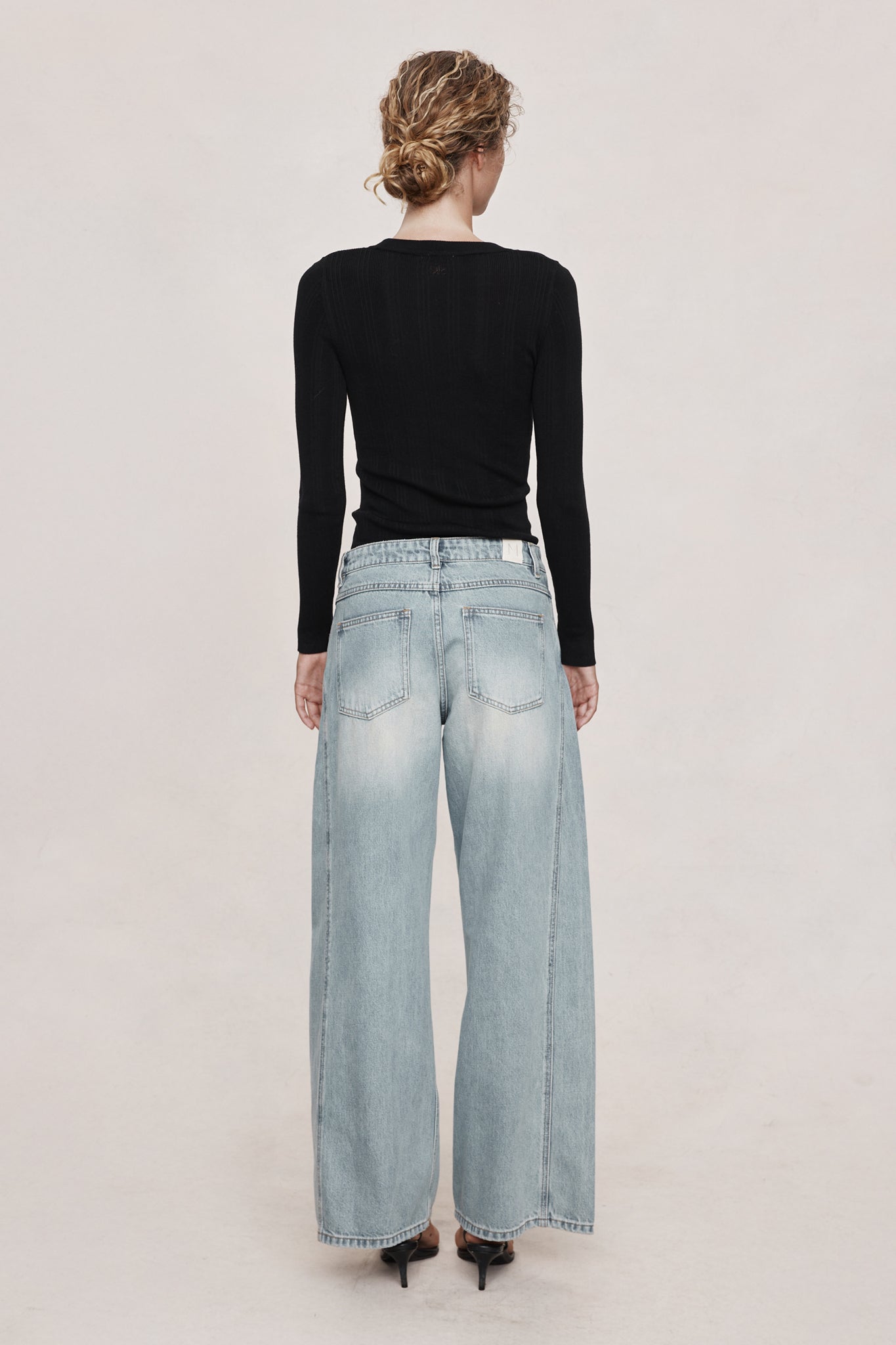 Marle | Cross Stitch Jean - Faded Blue