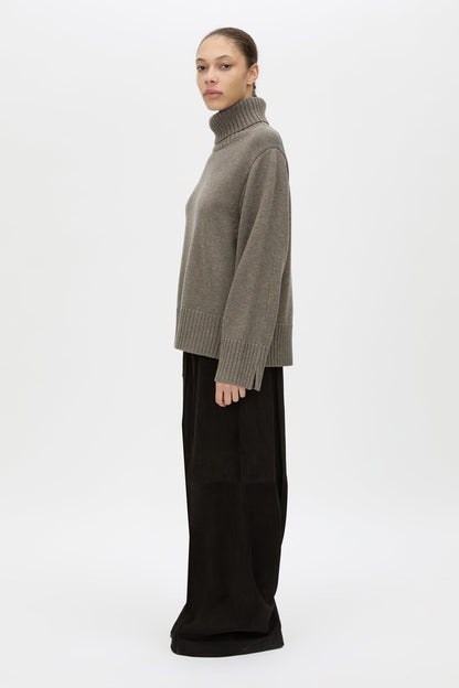 Camilla and Marc | Crawford Knit Roll Neck Sweater - Squirrel