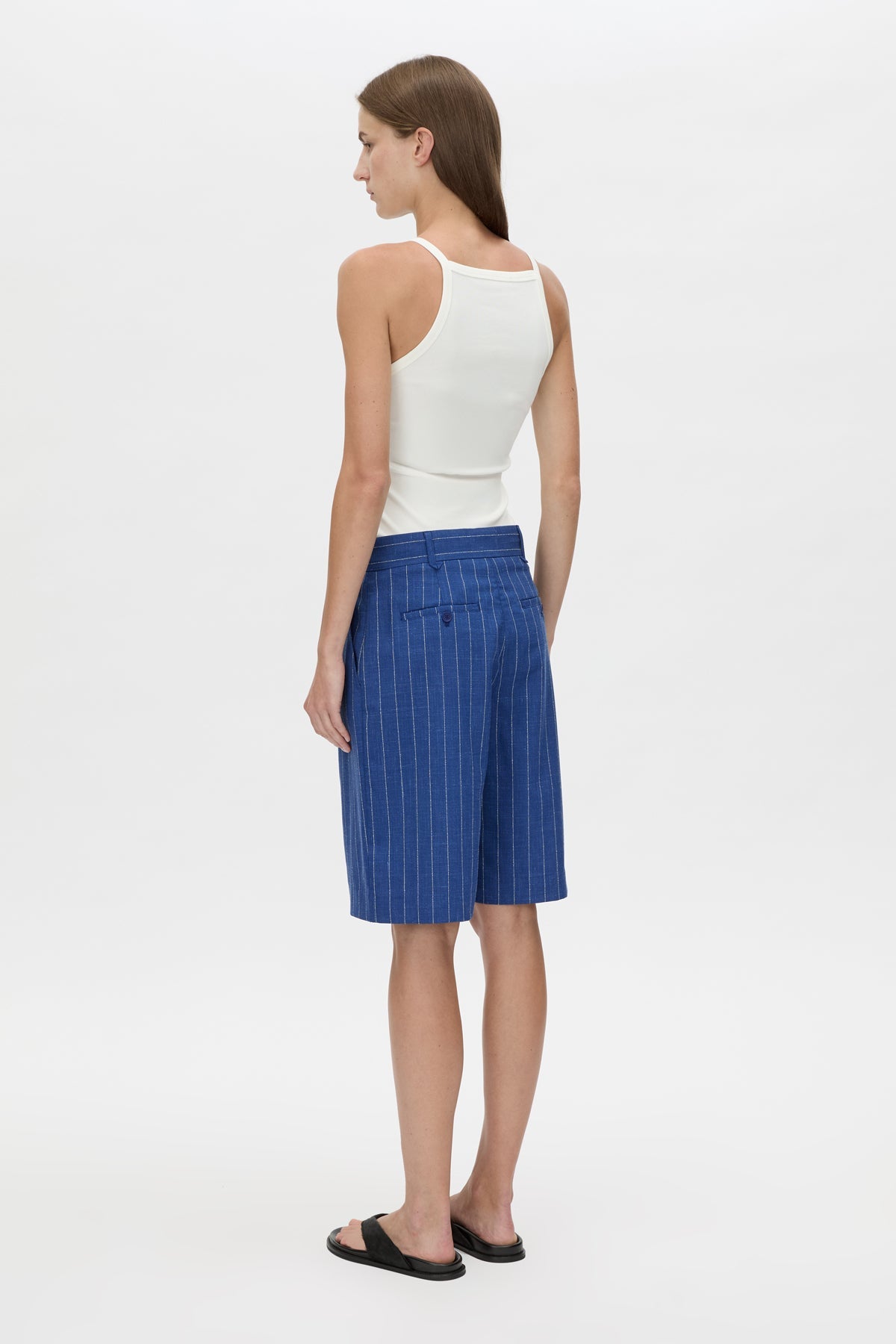 Camilla and Marc | Alberto Short - Blue White Stripe