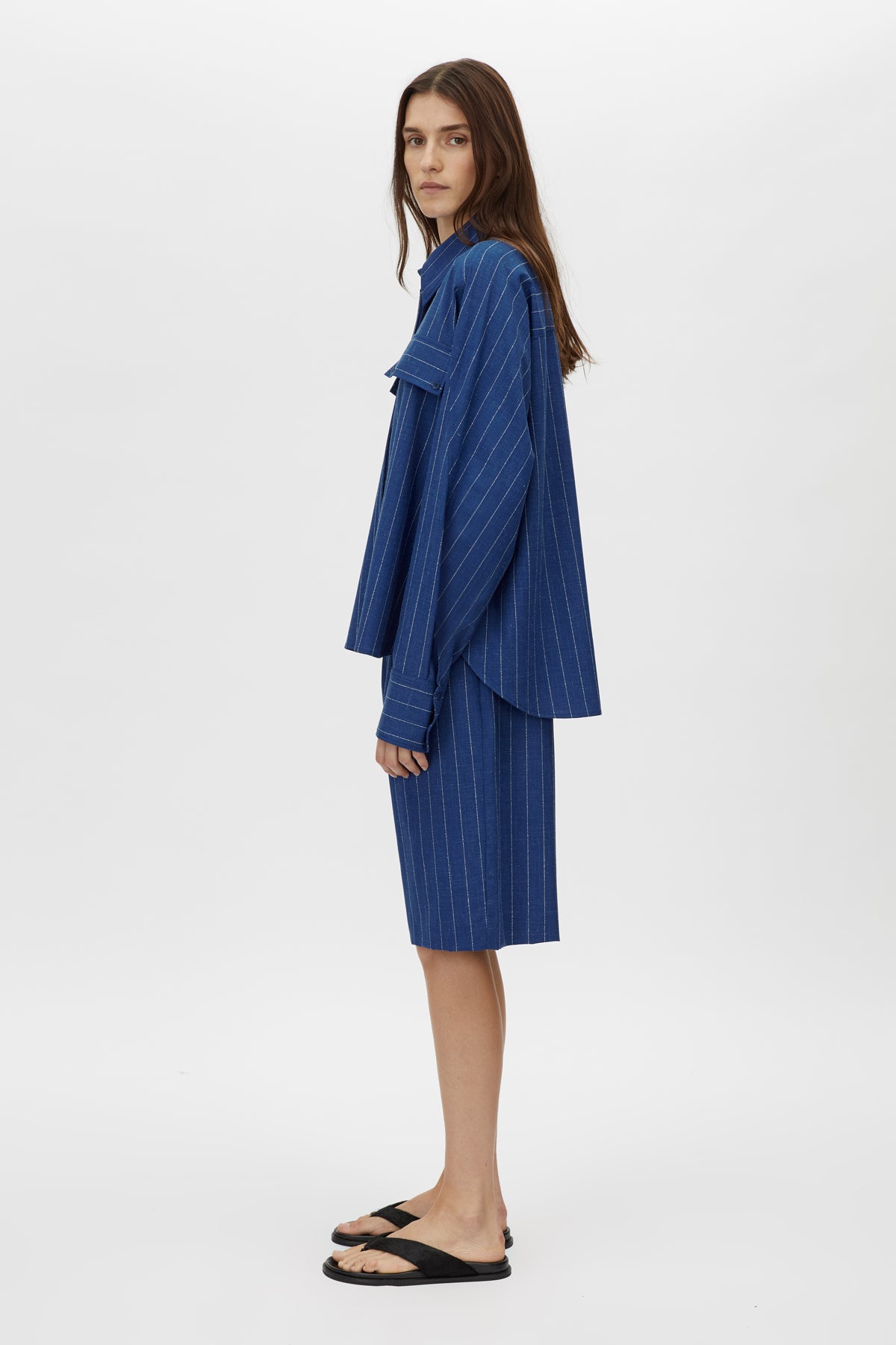 Camilla and Marc | Alberto Shirt - Blue White Stripe