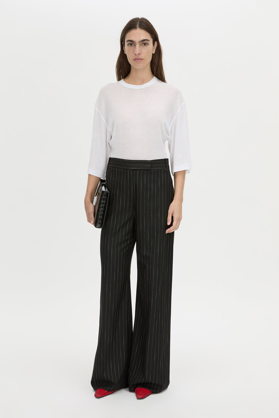 Camilla & Marc | Alvar Wide Leg Pant - Black / White Stripe