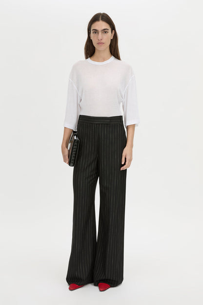 Camilla & Marc | Alvar Wide Leg Pant - Black / White Stripe