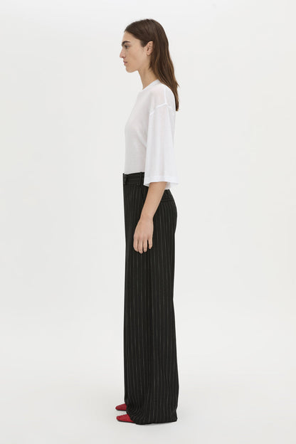 Camilla & Marc | Alvar Wide Leg Pant - Black / White Stripe