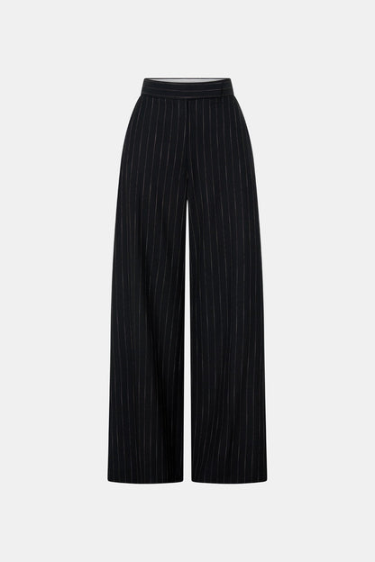 Camilla & Marc | Alvar Wide Leg Pant - Black / White Stripe