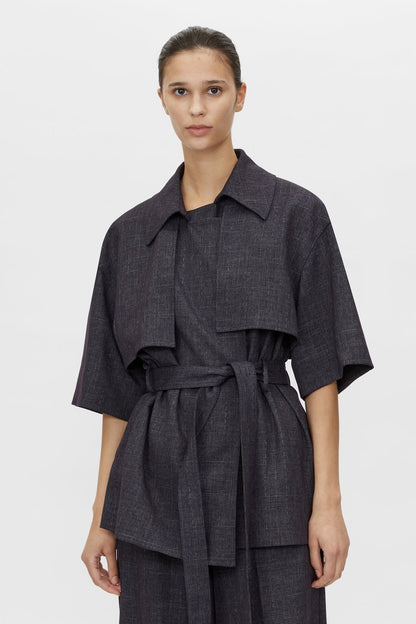 Camilla and Marc | Antony Short Trench - Denim Navy