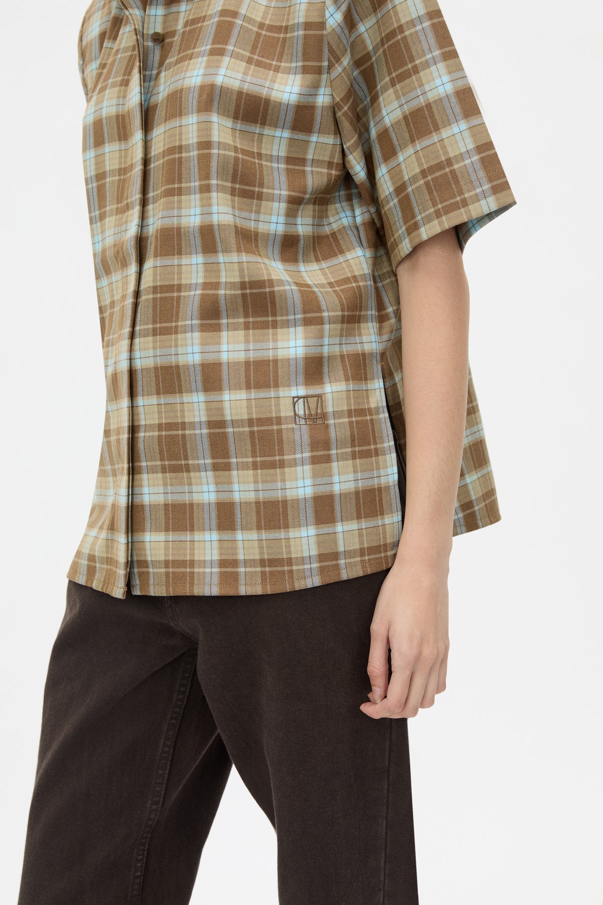 Camilla & Marc | Arian Short Sleeve Check Shirt - Chocolate Check