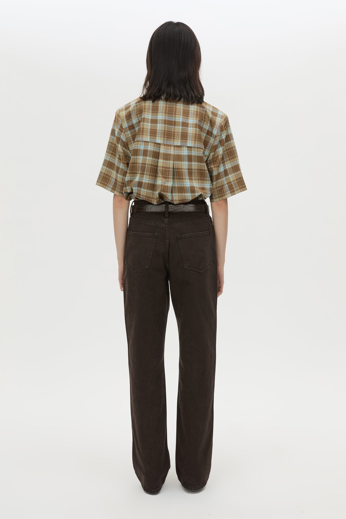 Camilla & Marc | Arian Short Sleeve Check Shirt - Chocolate Check