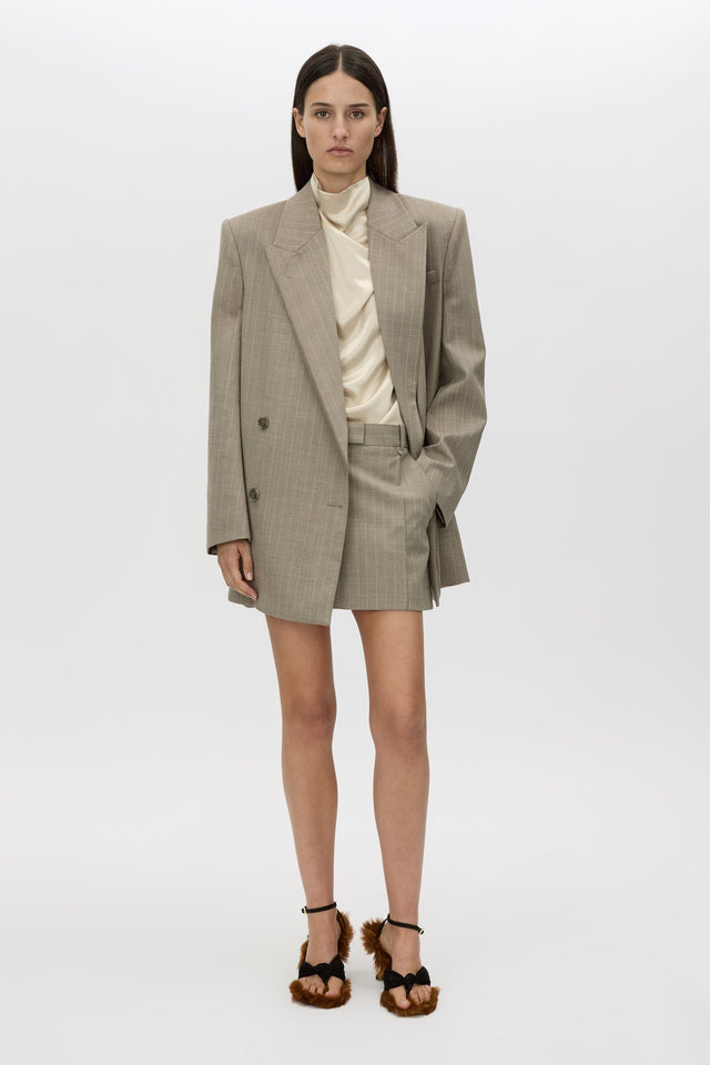 Camilla and Marc | Arnelle Skirt - Natural Pinstripe