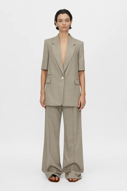Camilla and Marc | Arnelle Pant - Natural Pinstripe