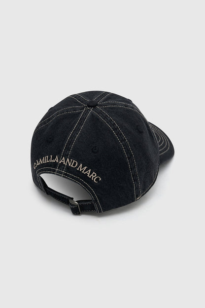 Camilla & Marc | August Cap - Black Denim / White