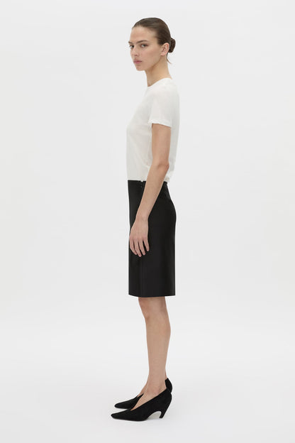 Camilla & Marc | Birdie Fitted Tee - Soft White / Red