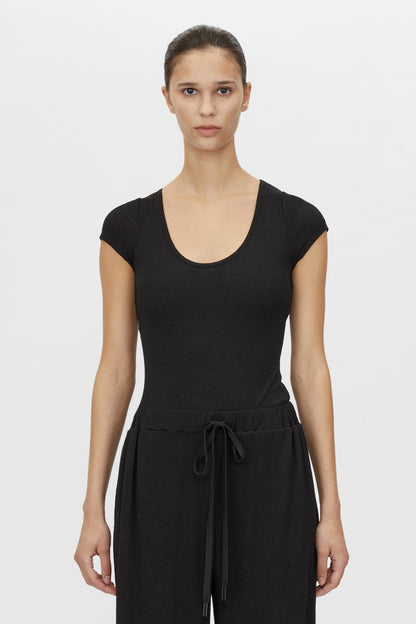 Camilla and Marc | Cali Cap Sleeve Bodysuit - Black