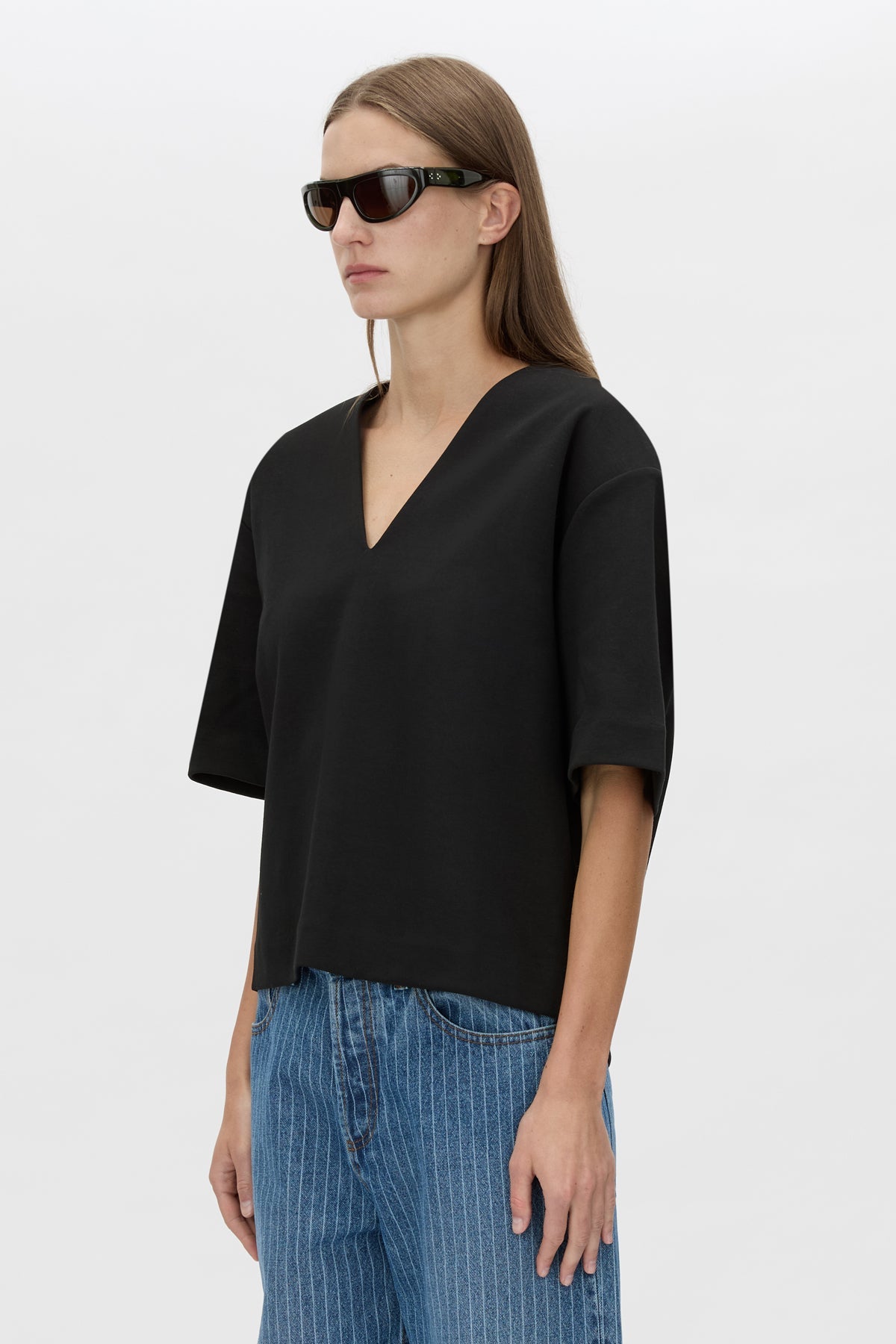 Camilla and Marc | Canova V Neck Tee - Black