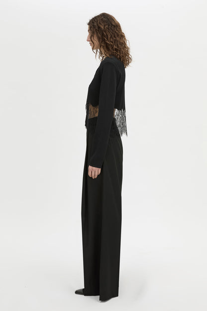 Camilla & Marc | Cayana Lace Detail Cardi - Black