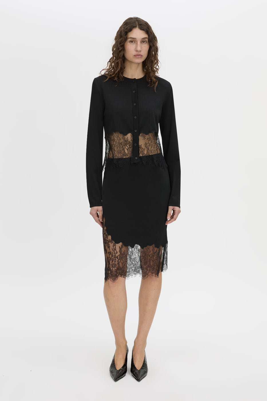Camilla & Marc | Cayana Lace Knit Skirt - Black