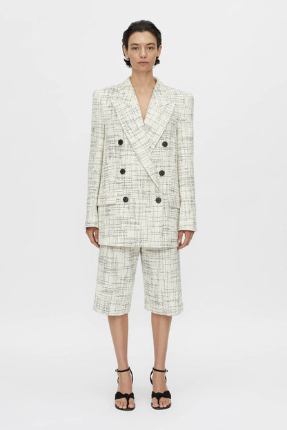 Camilla and Marc | Corvina Short - Cream Cross Hatch